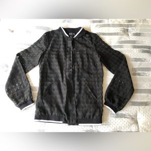 Long tall sally 4 lightweight jacket checked sheer arms lined color block